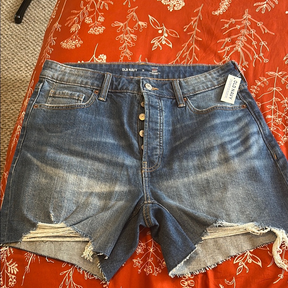 Old Navy Women's Distressed Blue Jean Shorts